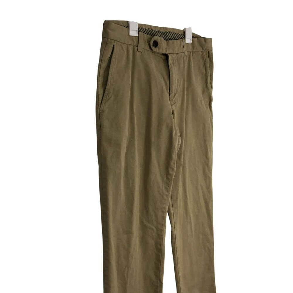 Brooks Brothers Milano Fit Khaki Chino Pants W33 L30 100% Cotton Mens - Picture 5 of 13